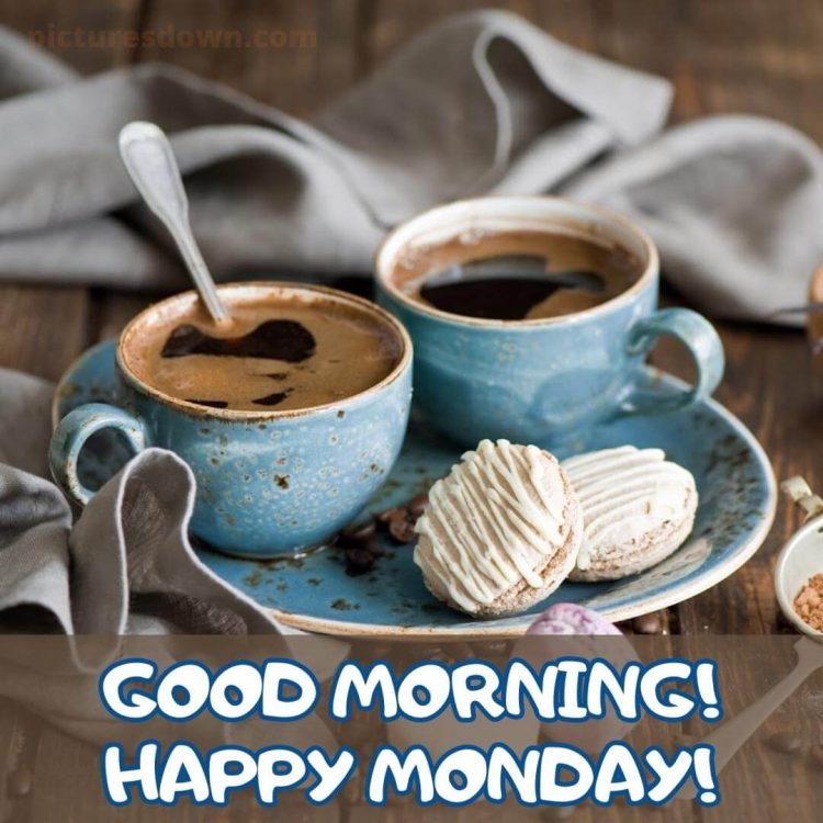 Happy monday image coffee cookie free download