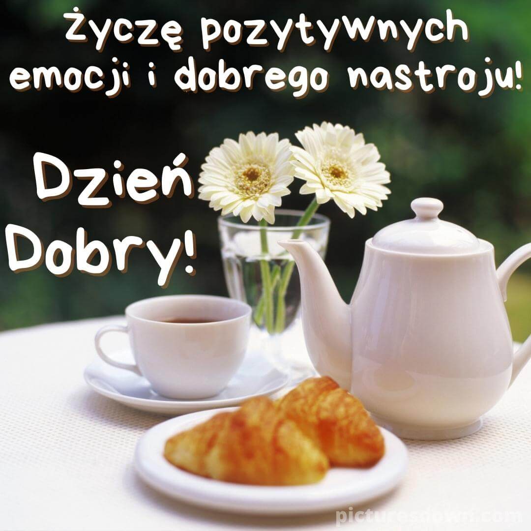 Kartka Dzien Dobry Smacznej Kawusi Ciastko Picturesdown