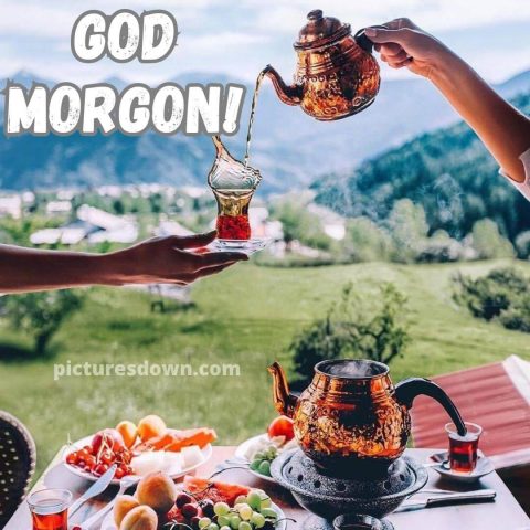 Godmorgon te bild berg ladda ner gratis