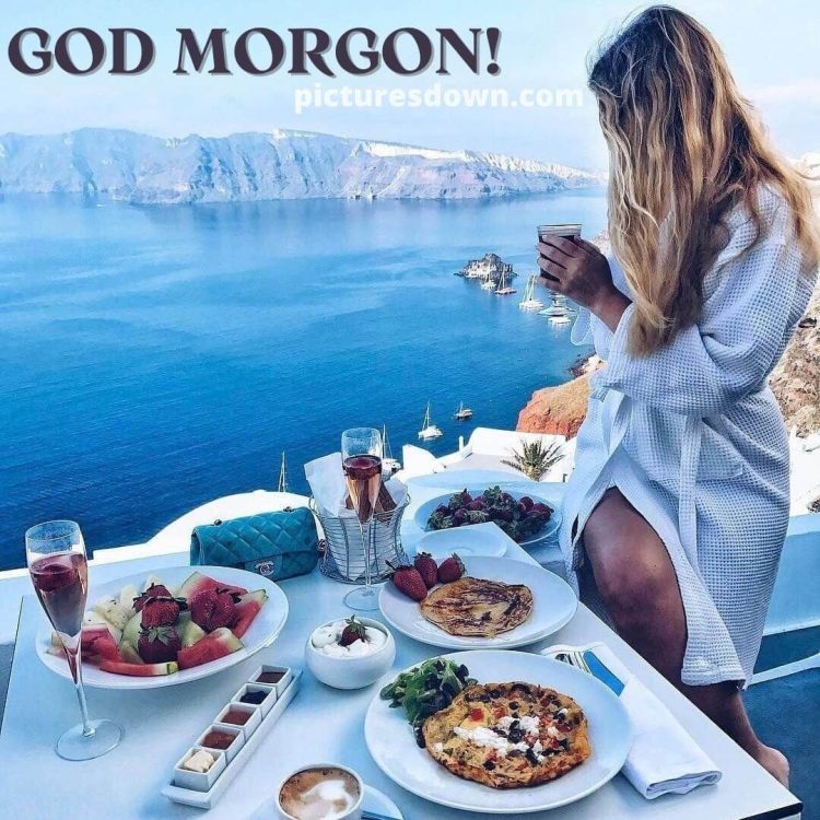 God morgon allihopa bild frukost vid havet ladda ner gratis