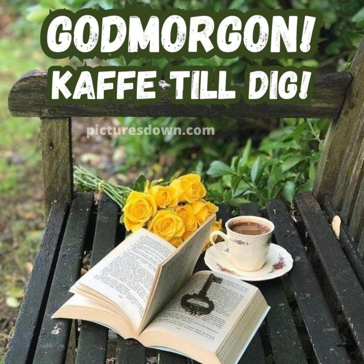 God morgon kaffe bild bok och blommor ladda ner gratis