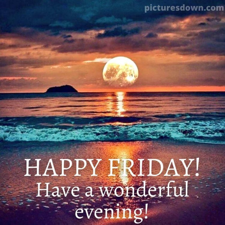 Good evening friday image moon free download