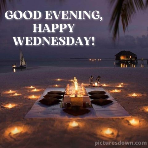 Good evening wednesday image beach free download