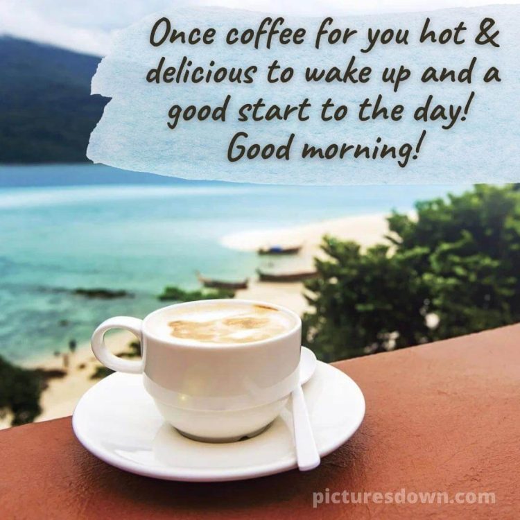 Good morning friday coffee image beach free download