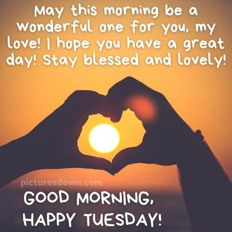 Good morning tuesday love image hands free download