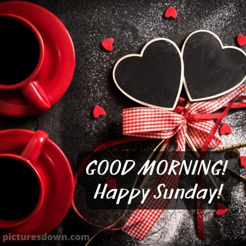 Good morning sunday love image heart and coffee free download