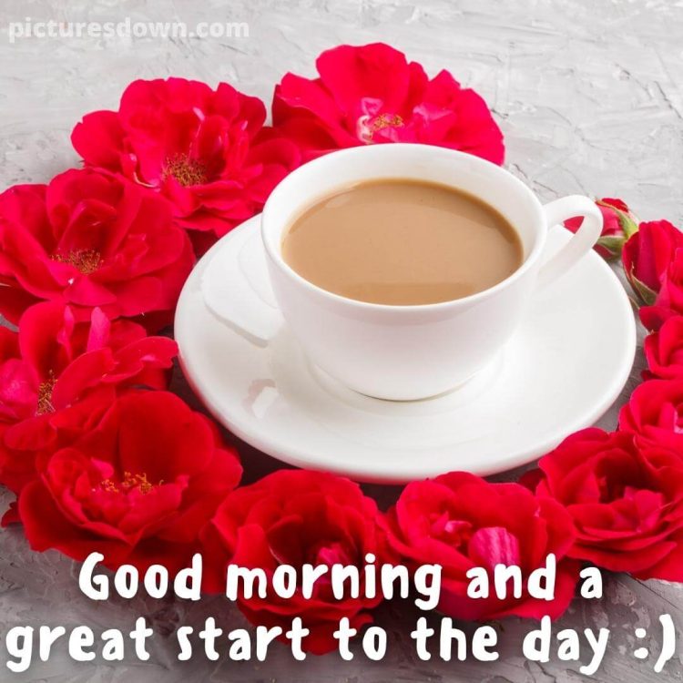 Good morning thursday coffee image flowers free download
