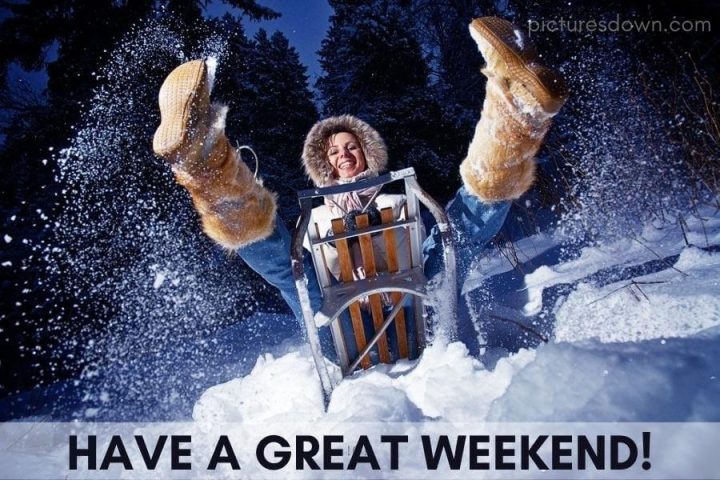 Happy weekend images funny sleigh free download