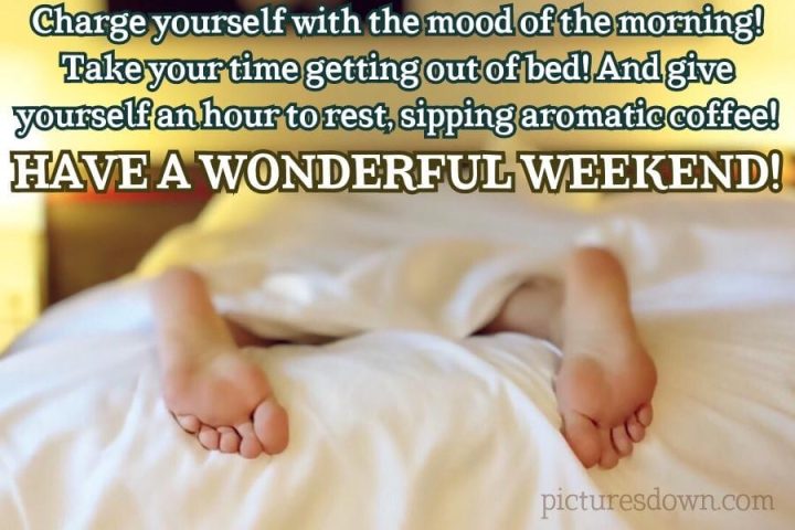 Happy weekend funny picture bed free download