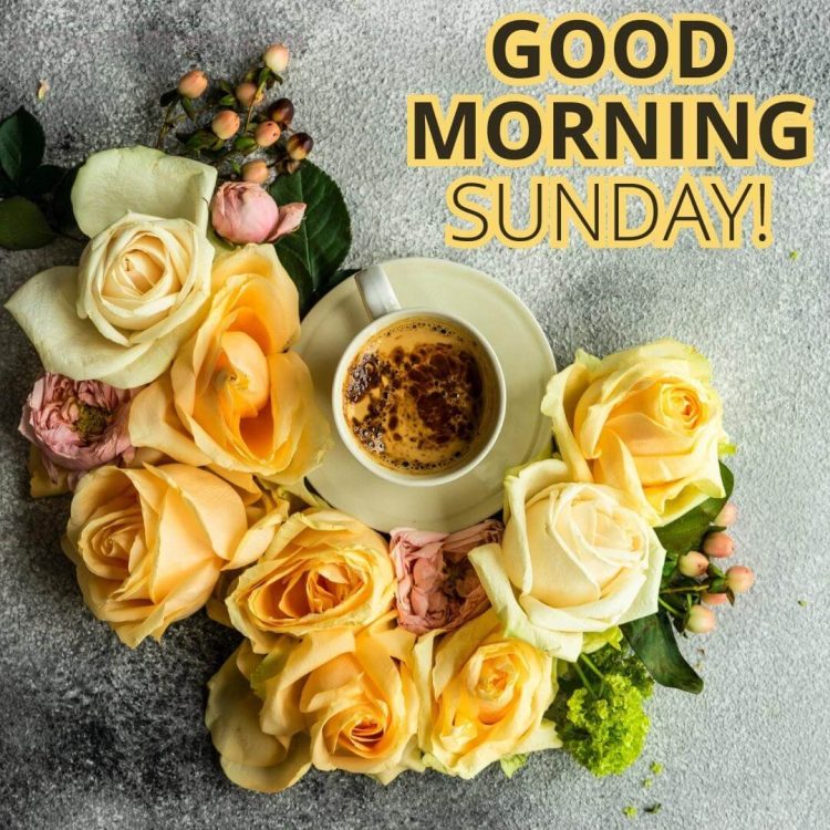 Sunday coffee image flowers free download