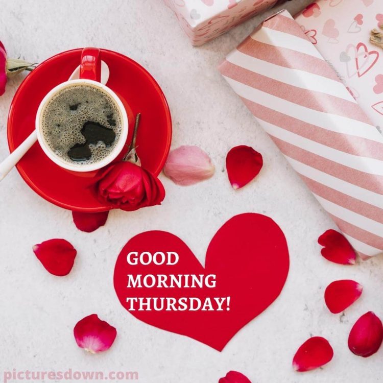 Happy thursday heart image rose free download