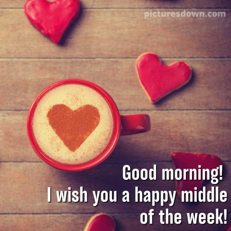 Happy thursday heart image coffee with foam free download