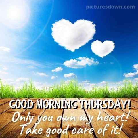Happy thursday heart image clouds free download