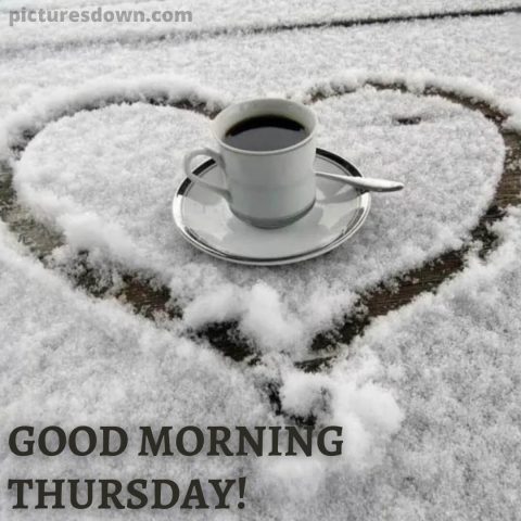 Happy thursday heart image snow free download