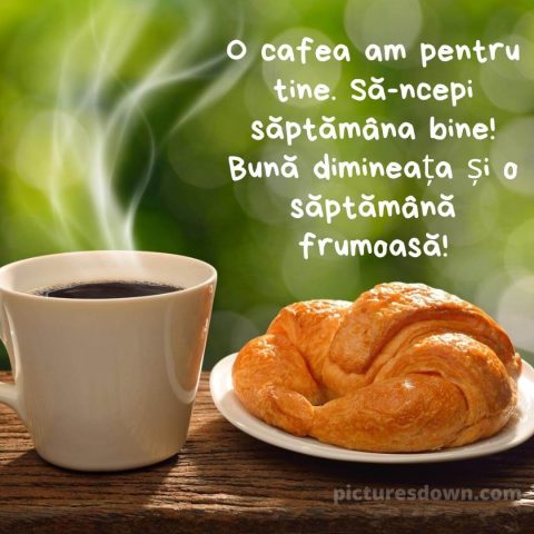 Mesaje de luni dimineata poza croissant descarcă gratis