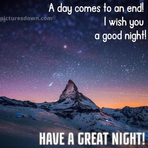 Have a good night image mountains free download