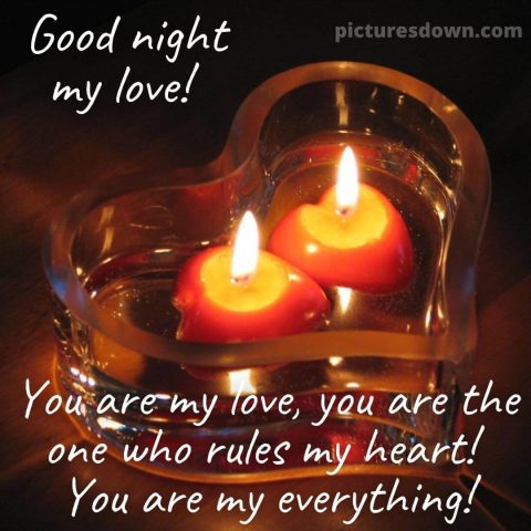Good night image with love candles free download