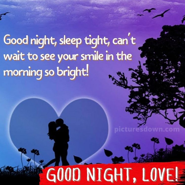 Good night image with love lovers free download