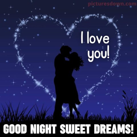Good night image with love heart free download