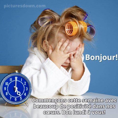 Bon lundi humour image fille gratuite