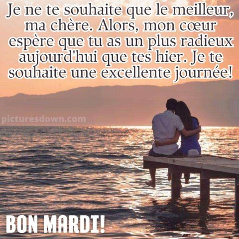 Bon mardi bisous image jetée gratuite