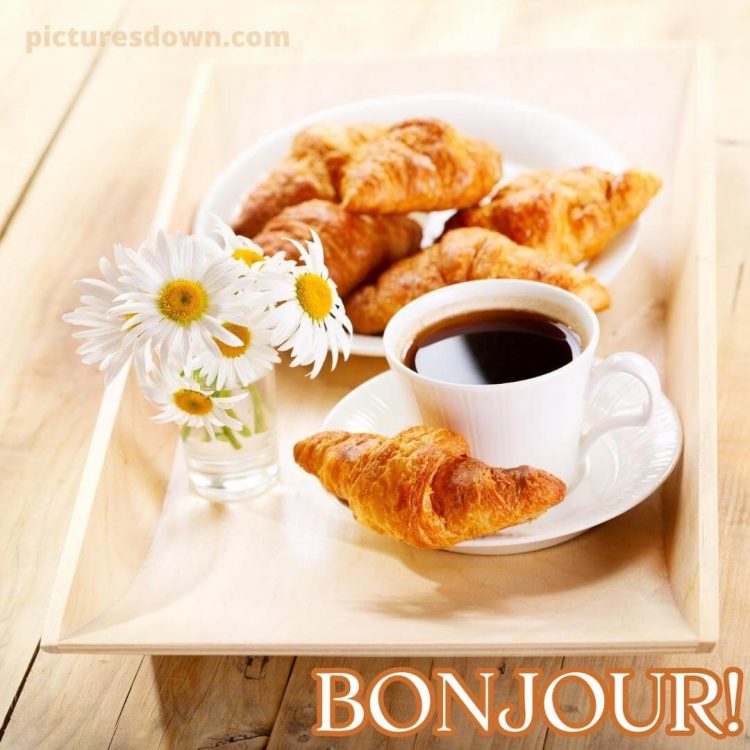 Bonjour café image des croissants gratuite