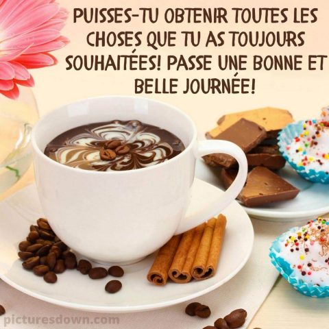 Bonjour café image chocolat gratuite