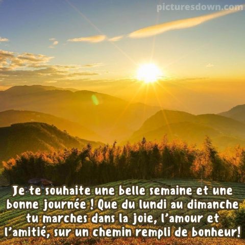 Bonjour lundi image montagnes gratuite