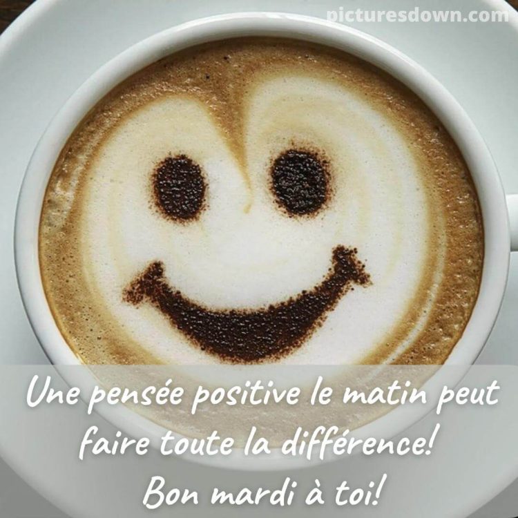 Bon mardi café image smiley gratuite