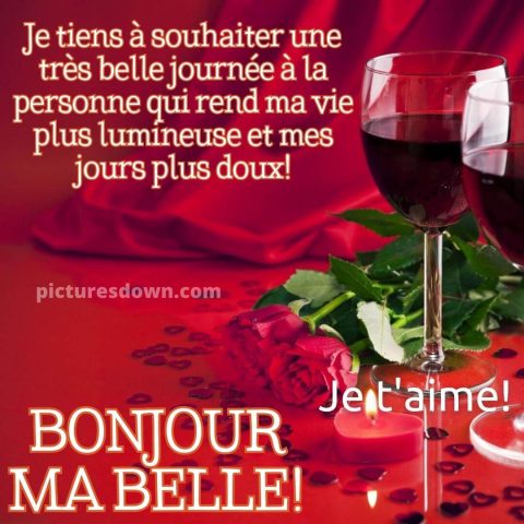 Bonjour ma belle image fleurs gratuite