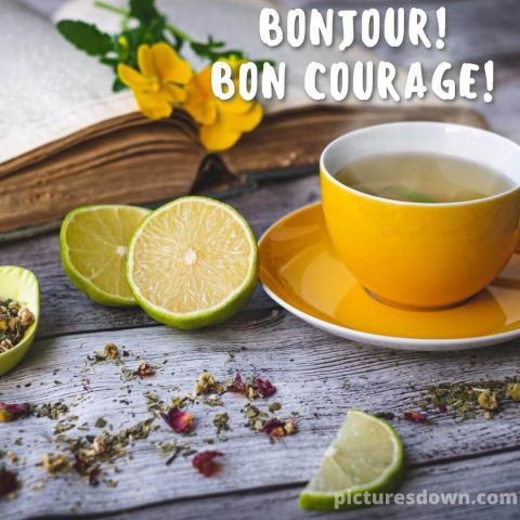 Bonjour thé image chaux gratuite