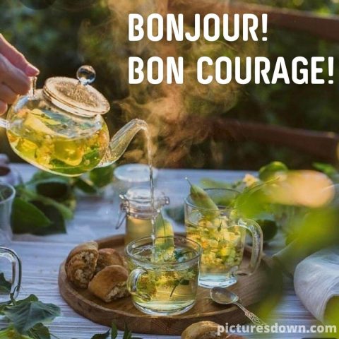 Bonjour thé image au citron vert gratuite