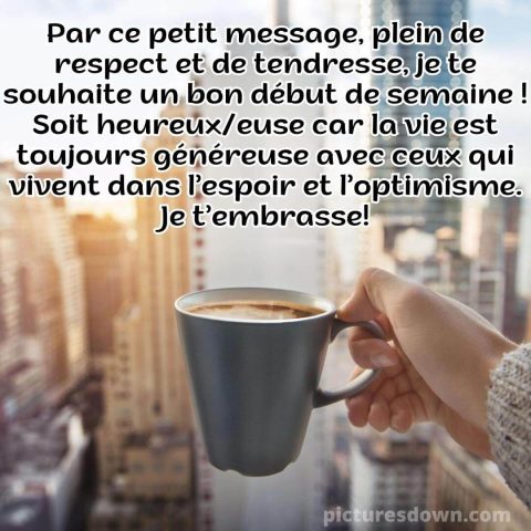 Bonne lundi café image ville gratuite