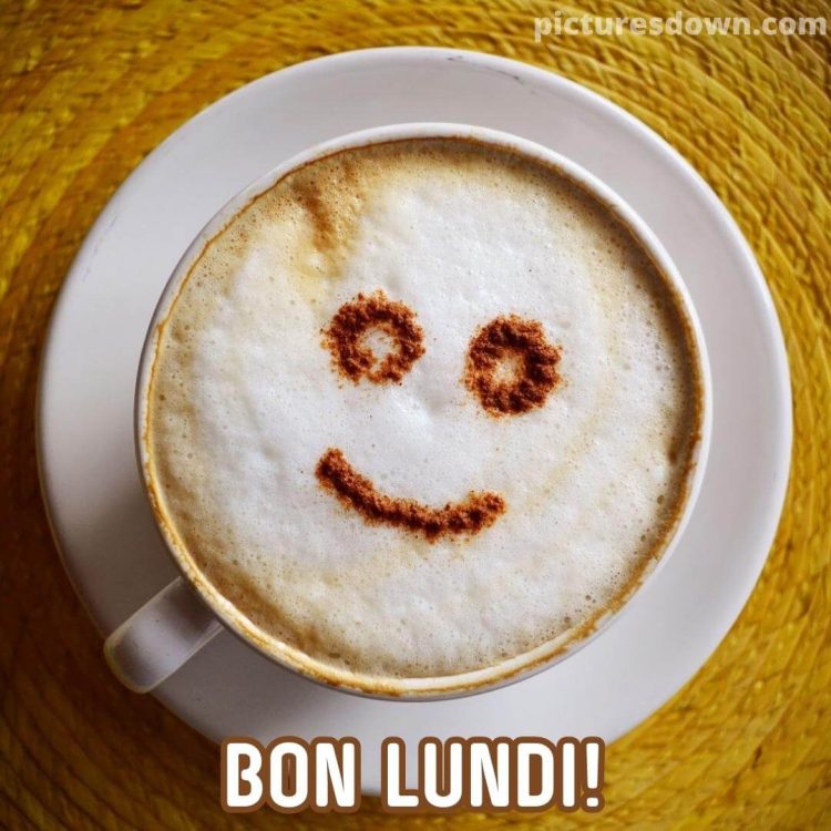 Bonne lundi café image smiley gratuite