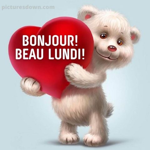 Bonne lundi mon amour image cœur gratuite