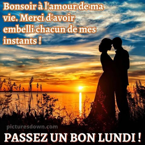 Bonne soirée lundi image les amoureux gratuite