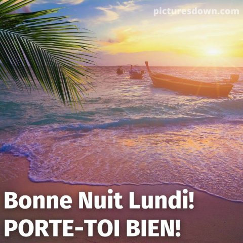 Bonne soirée lundi image plage gratuite