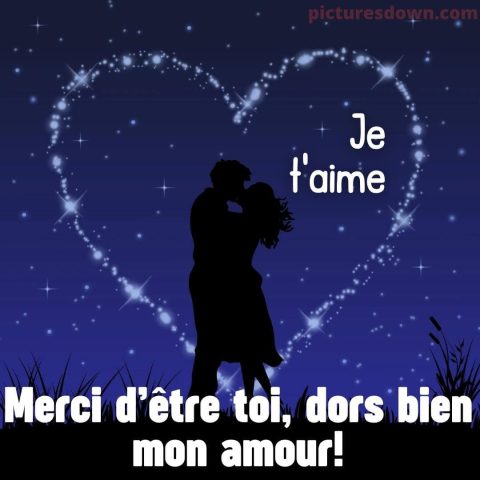 Bonne nuit mon amour image étoiles gratuite