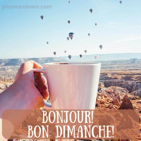 Bon dimanche café image ballons gratuite