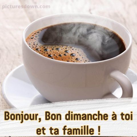 Bon dimanche café image noir gratuite