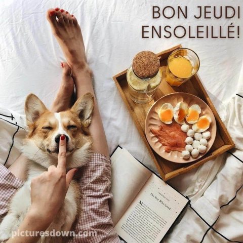 Bon jeudi image petit déjeuner au lit gratuite