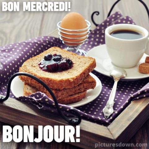 Bon mercredi cafe image petit-déjeuner gratuite