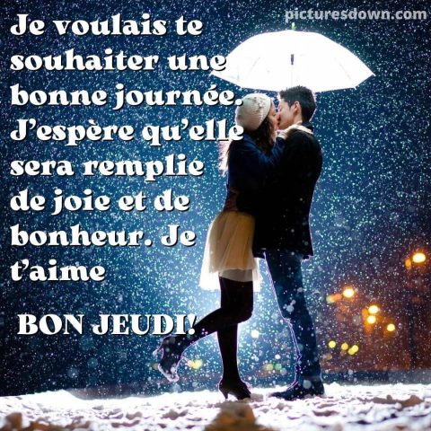 Bonjour jeudi mon amour image pluie gratuite