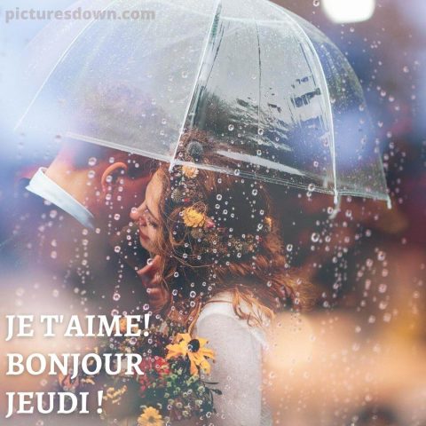 Bonjour jeudi mon amour image parapluie gratuite