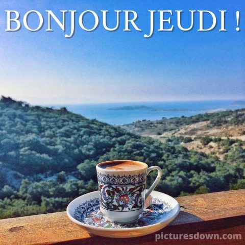 Bon jeudi café image paysage gratuite
