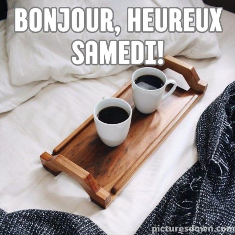 Bon samedi deux cafés image gratuite