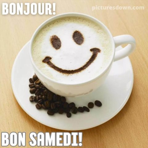 Bon samedi café image smiley gratuite