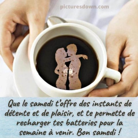 Bon samedi café image amoureux gratuite