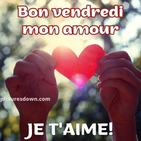 Bonjour vendredi mon amour image coeur entre les mains gratuite