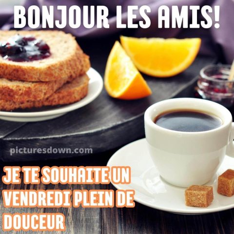 Bon vendredi café image orange gratuite